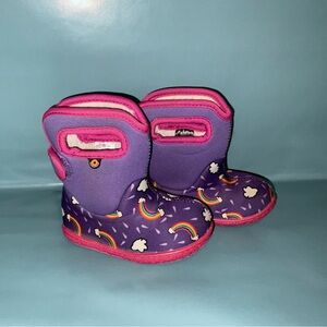 BABY BOGS Purple Rainbow Winter Boots